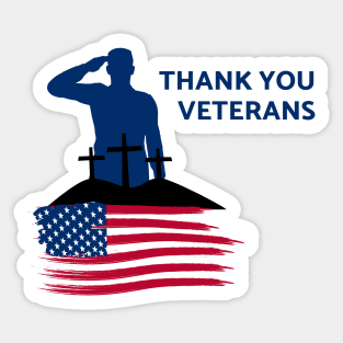 Thank You Veterans Sticker